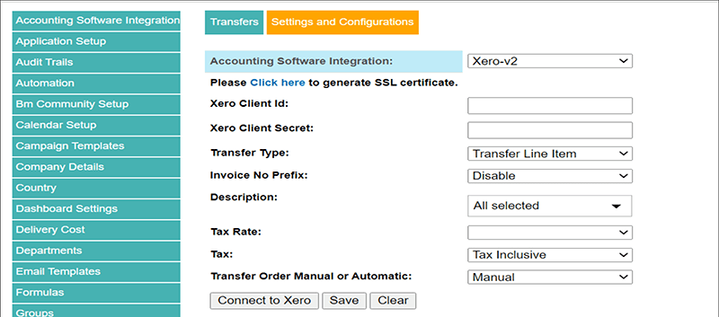 Accounts Software Integration